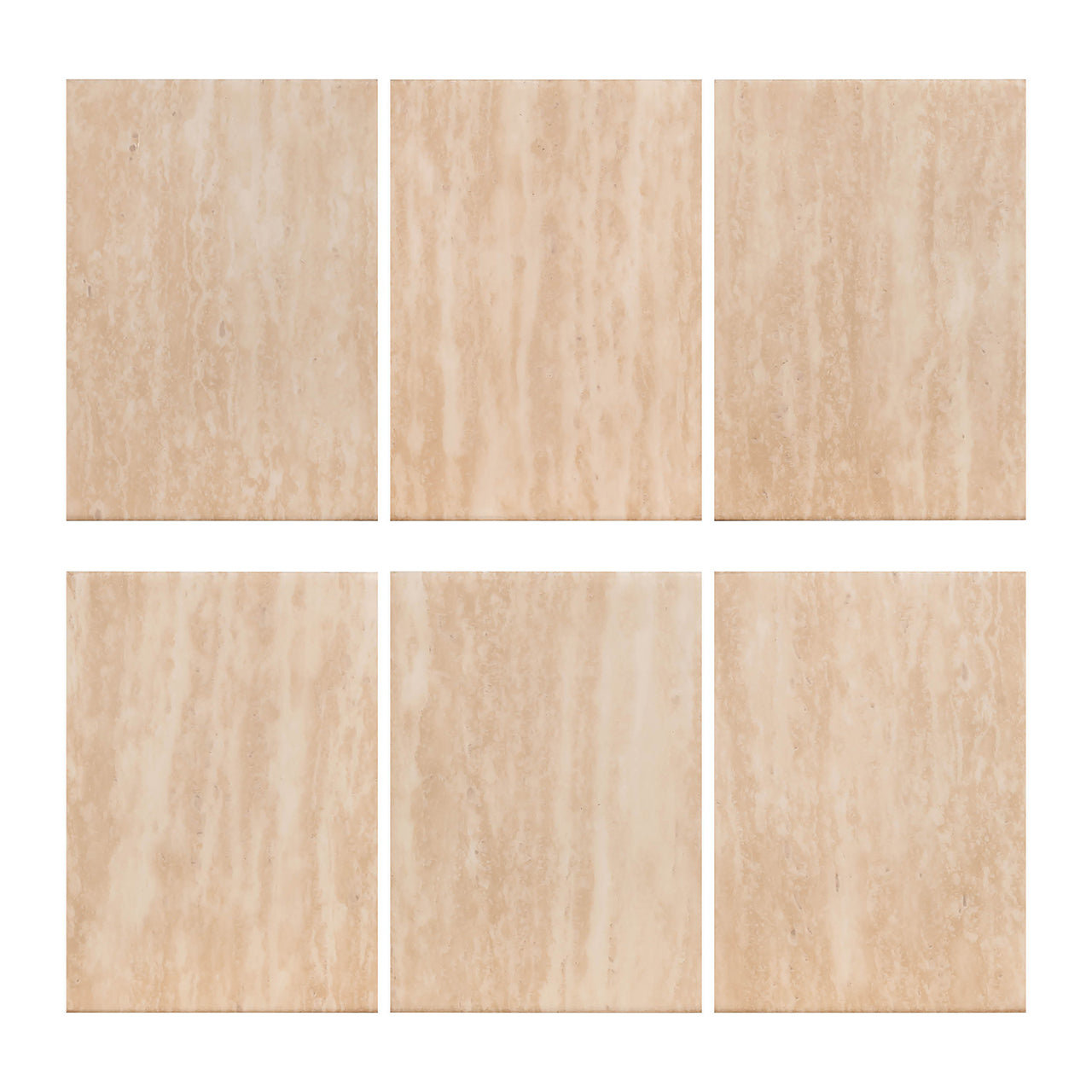 Richmond Interiors Fictus Beige Travertine Rounded Dining Table | 8 Seater